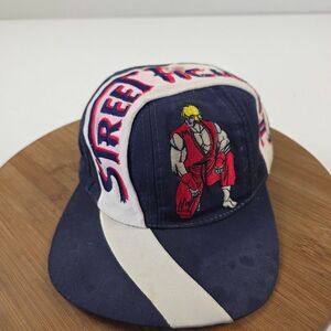 Vintage 1996 Street Fighter II Ken Snapback Hat 90s Capcom Rare Cap Distressed